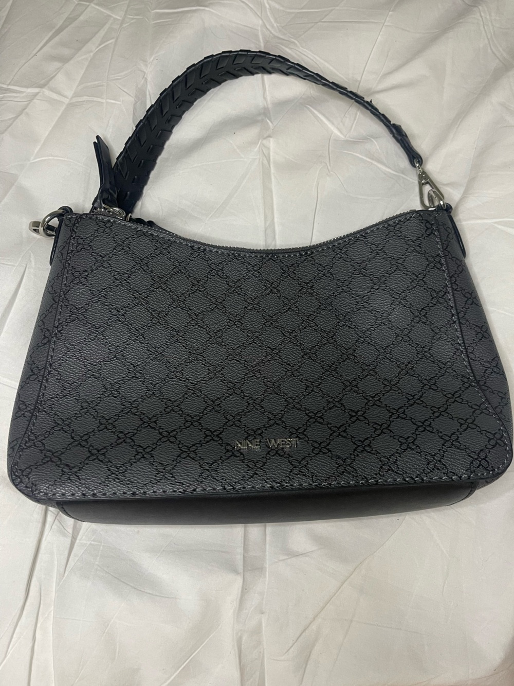 Nine West Black Patterned Shoulder Bag
